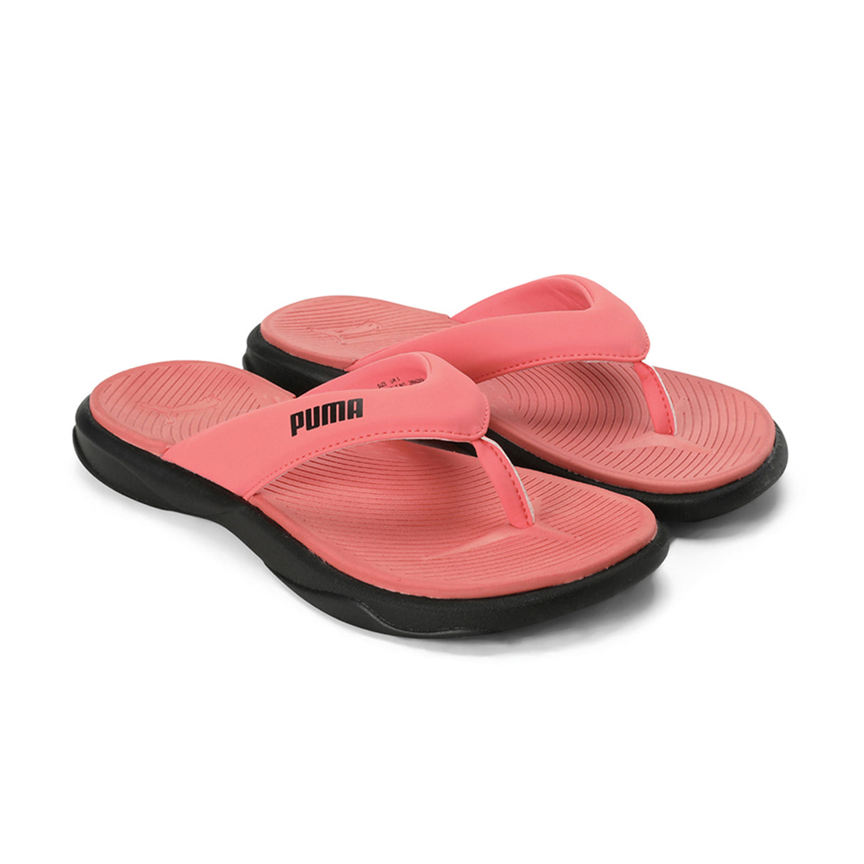 Puma Women Peach Frost-Puma Black \Royalcat Softride Lumina Flip-Flops