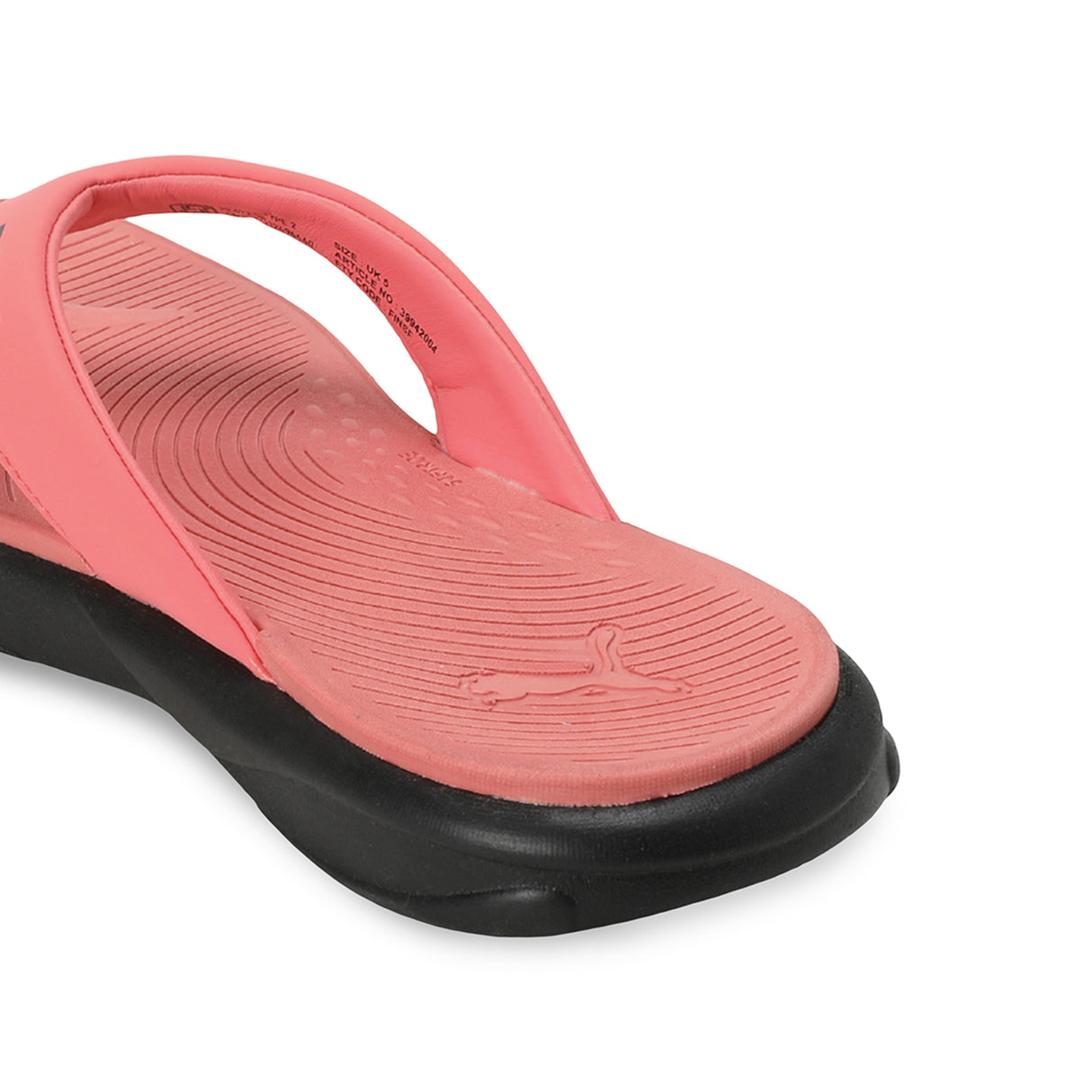 Puma Women Peach Frost-Puma Black \Royalcat Softride Lumina Flip-Flops