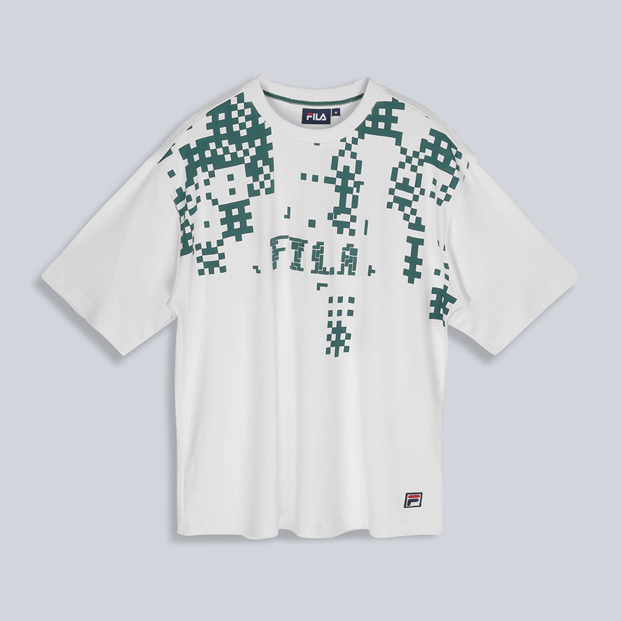 Fila Unisex White T-Shirt Loose Fit