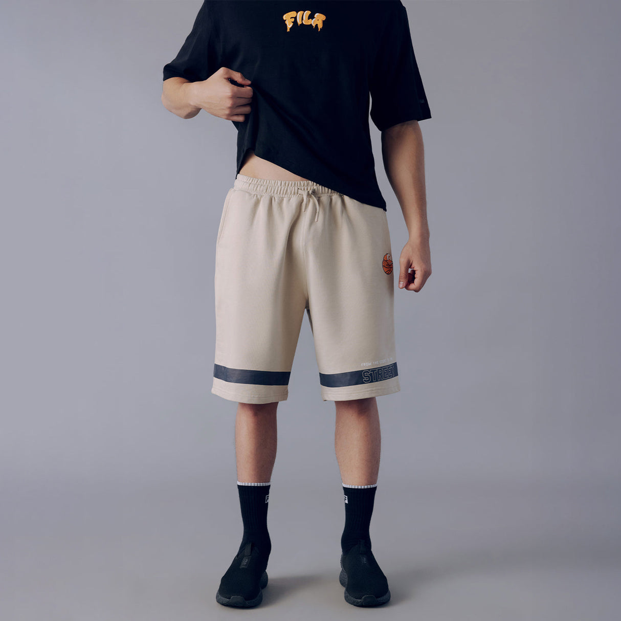 Fila Unisex Beige Fames Shorts