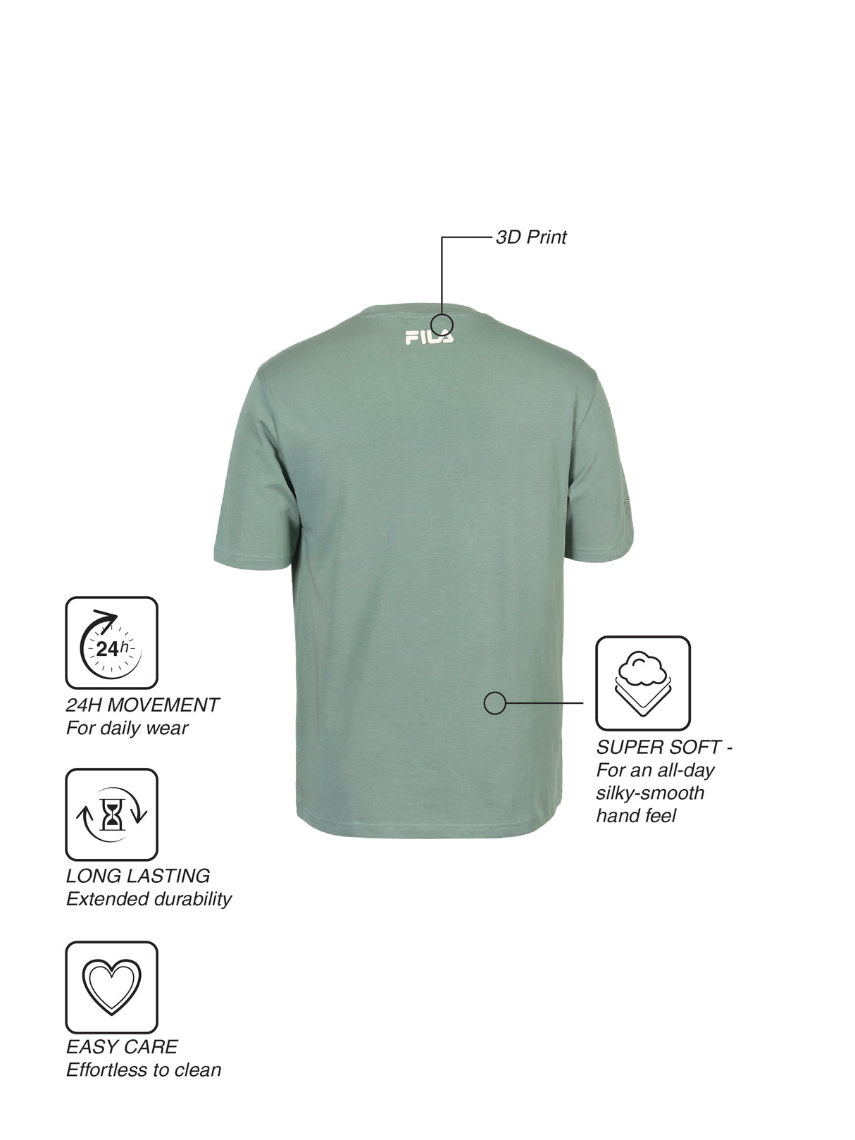 Fila Men Iceberg Green Leave It Knitted Tee Shirt