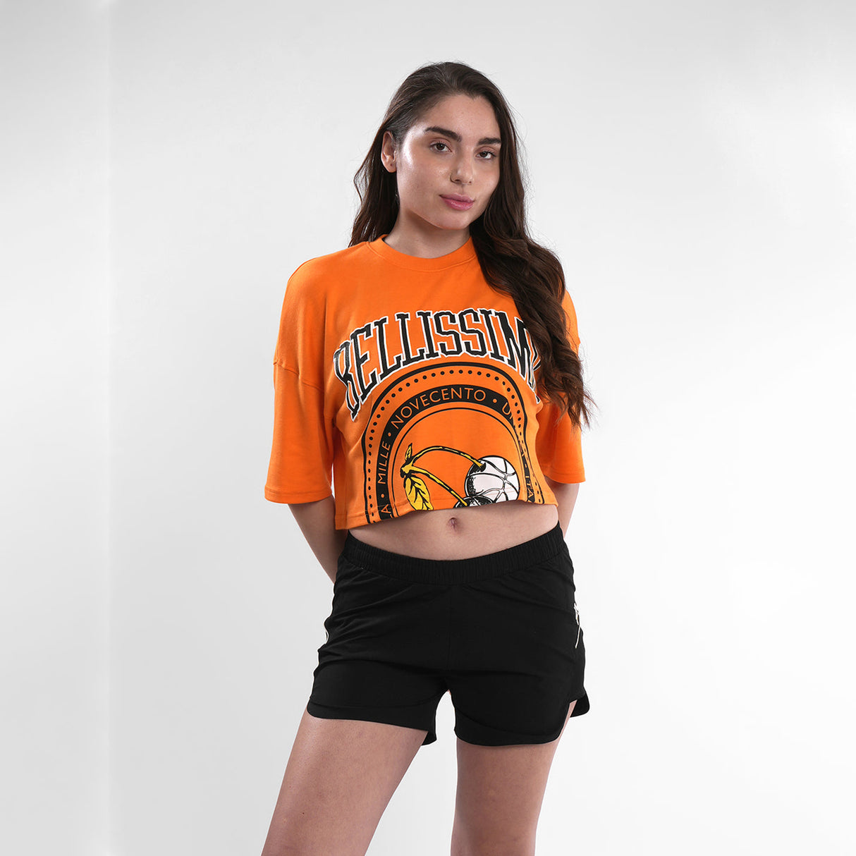 Fila Womens Russet Orange Bing Crop Top