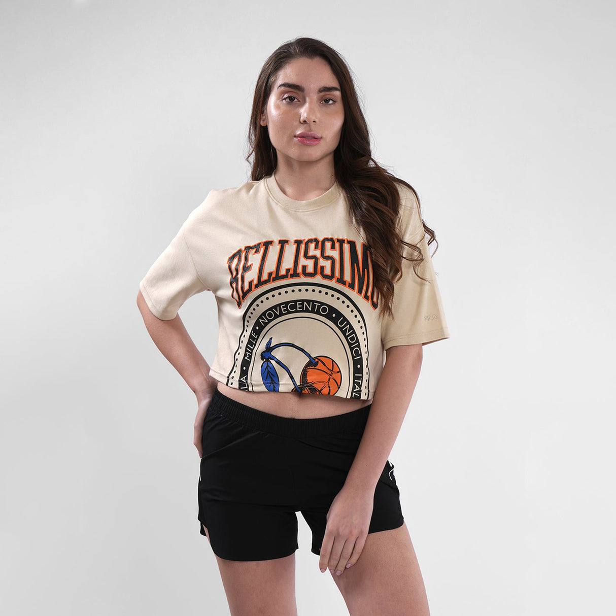 Fila Women Beige Bing Crop Top