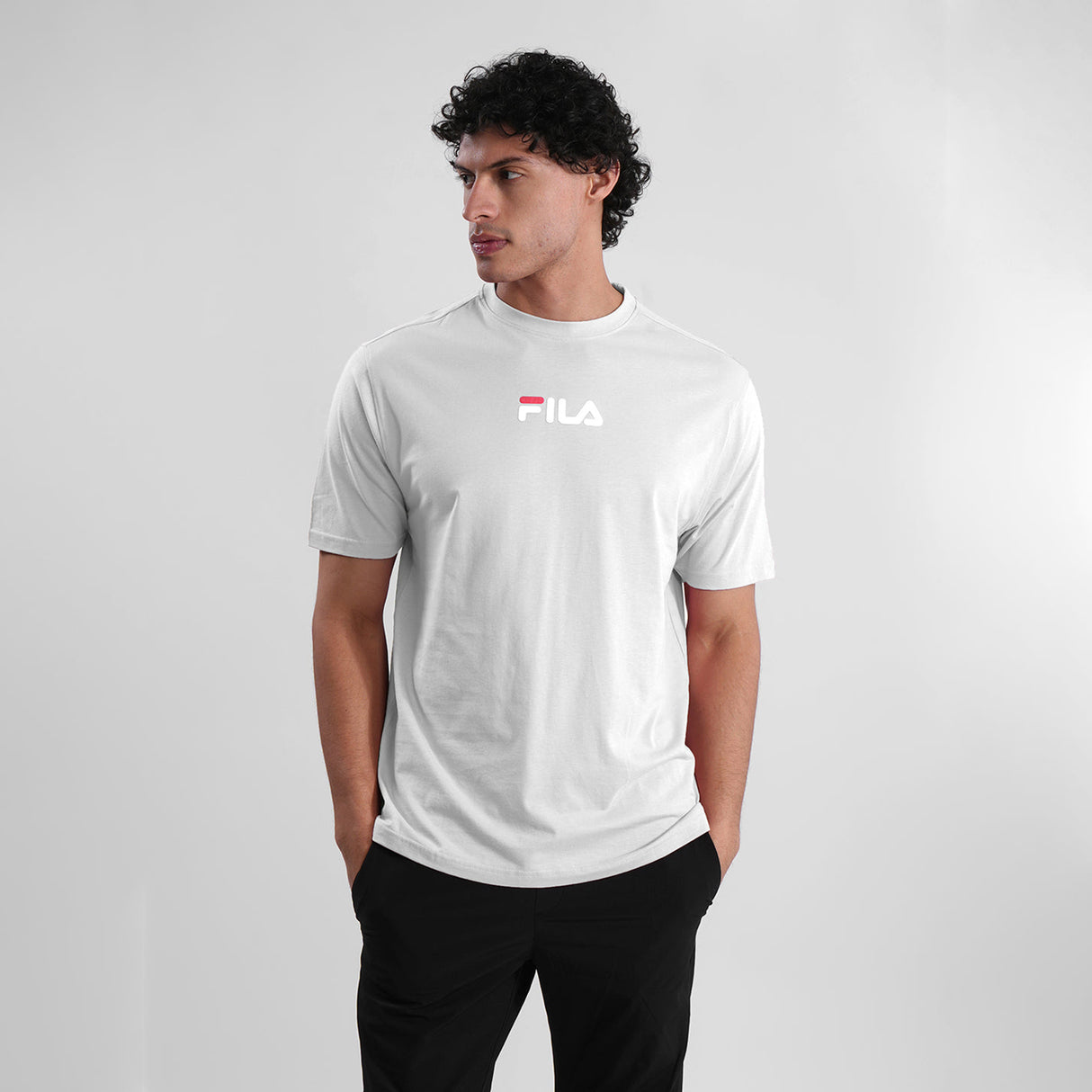 Fila Men White Liner T-Shirt