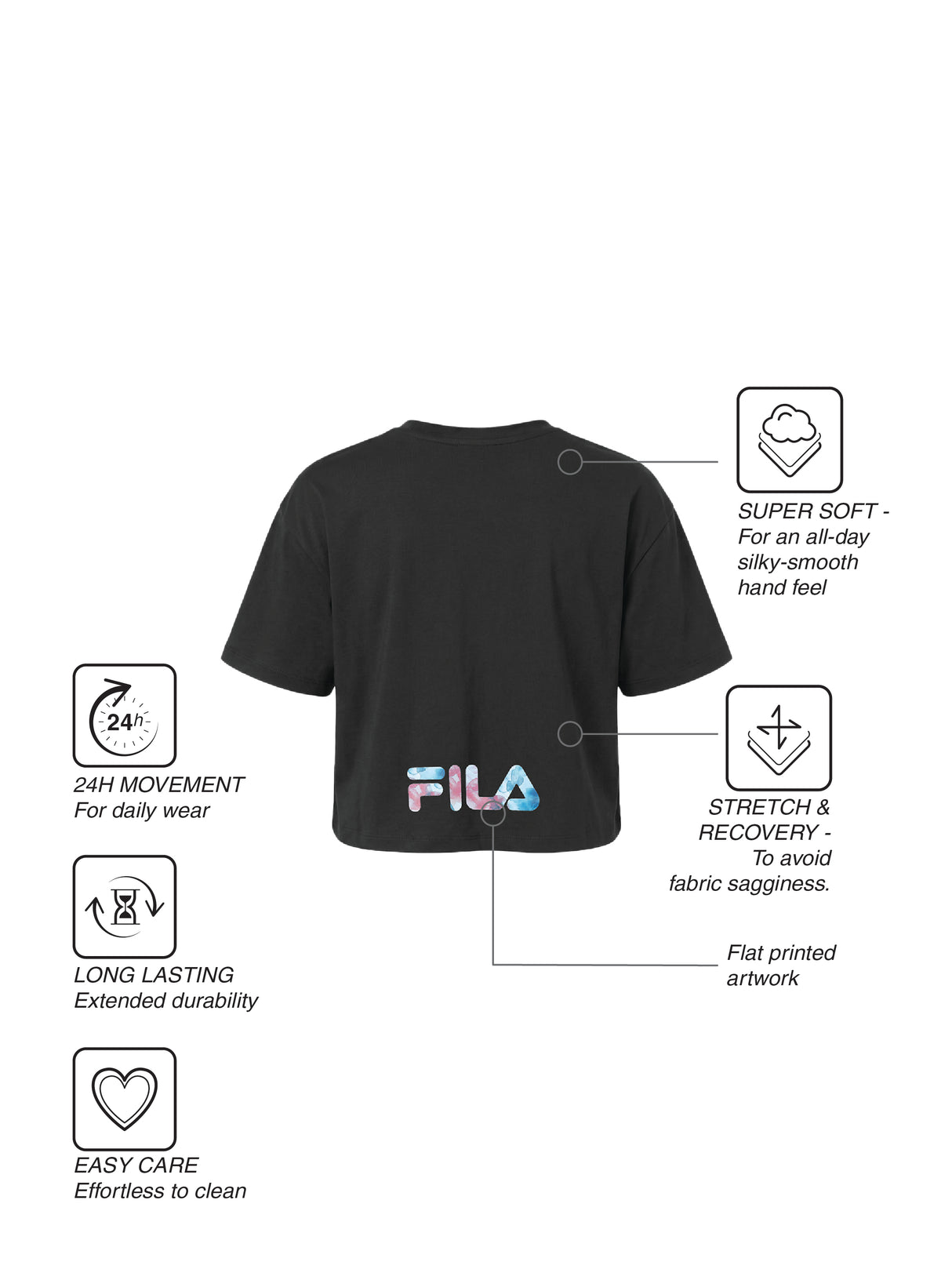 Fila Women Black Wilma T-Shirt