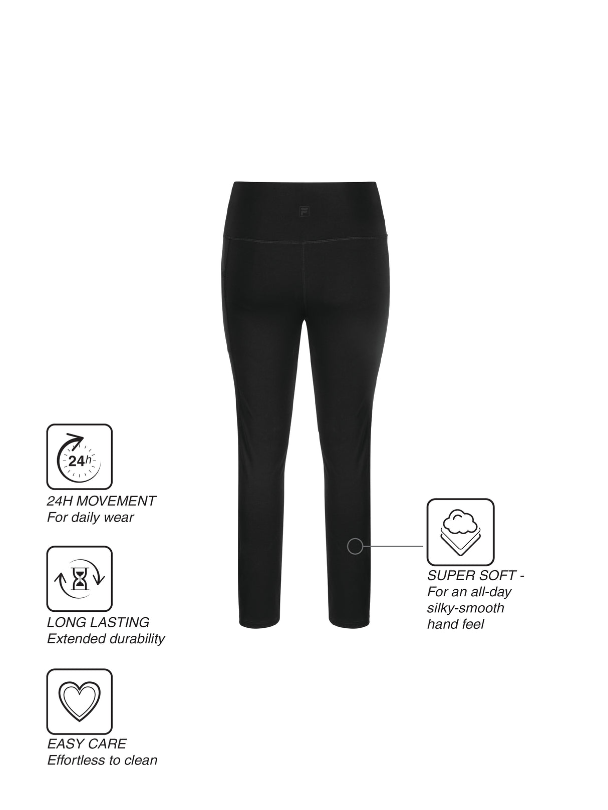 Fila Women Black Hillie Legging