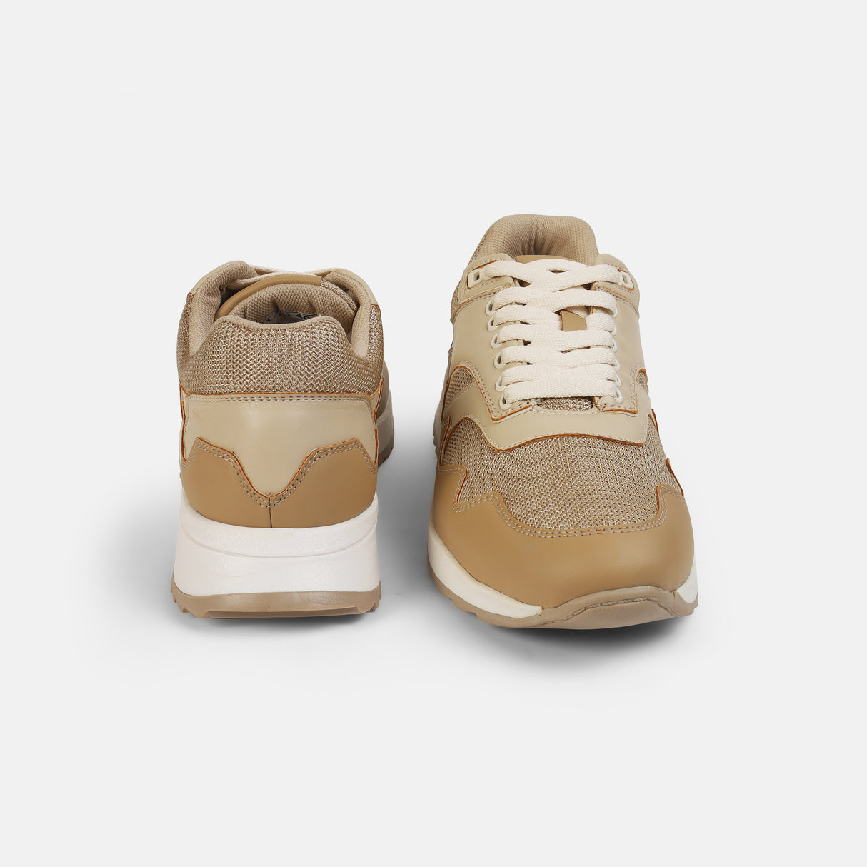 Mochi Men Beige Sports Walking Shoes