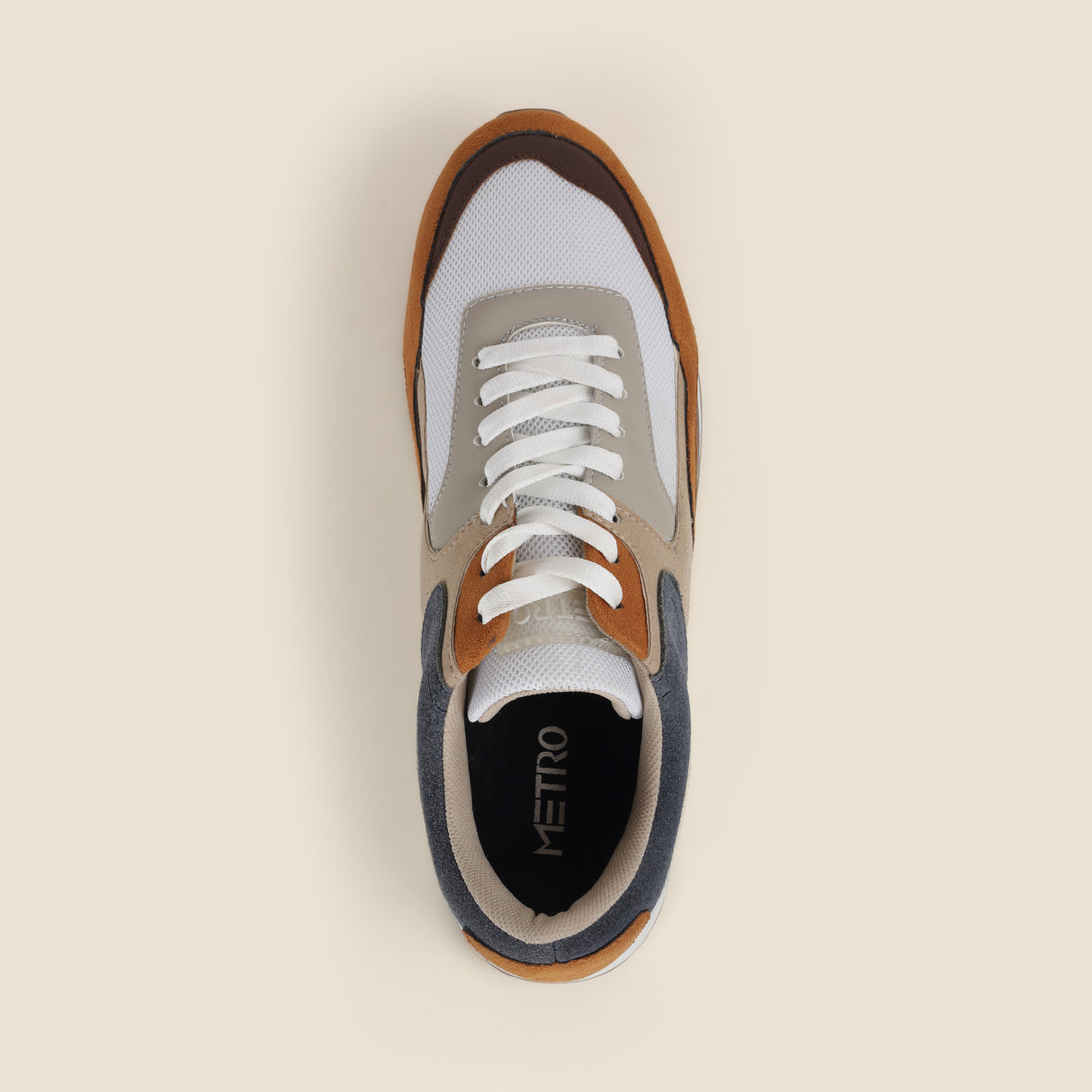 Metro Men Tan Sports Walking Shoes