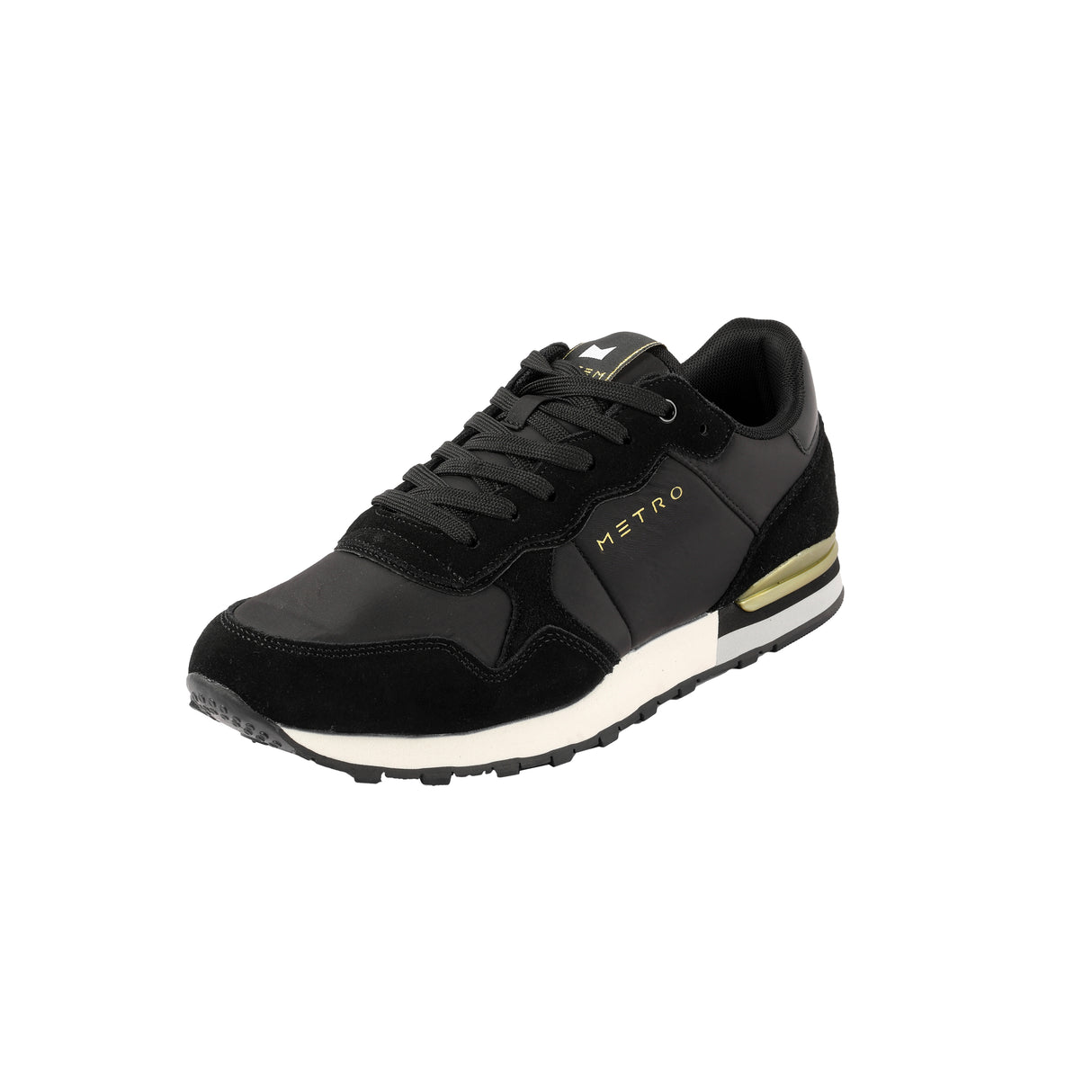 Metro Men Black Sports Walking Shoes