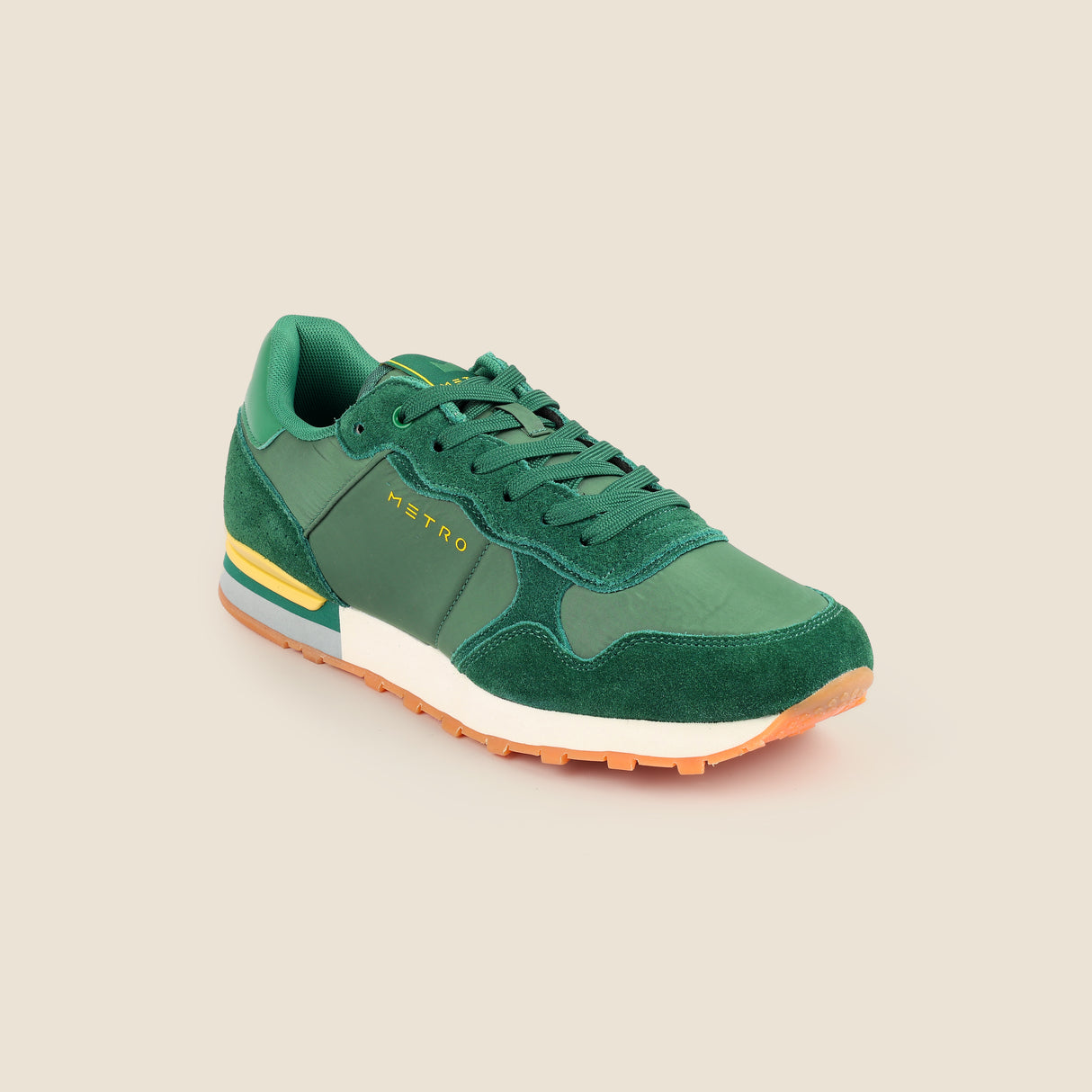 Metro Men Green Sports Walking Shoes
