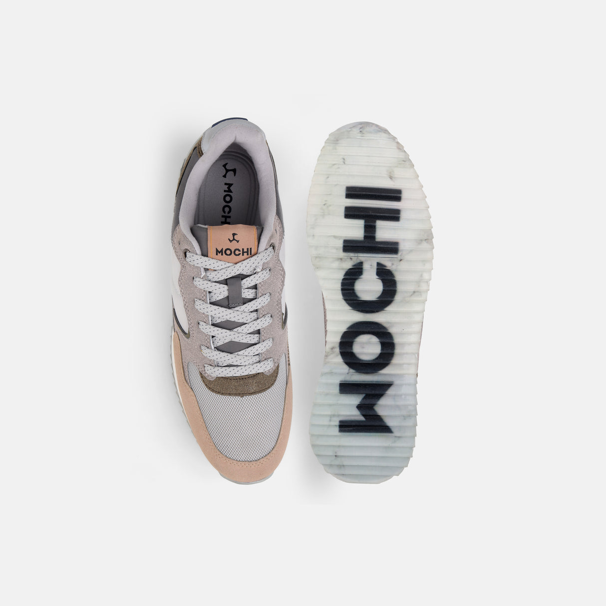 Mochi Men Beige Sports Walking Shoes