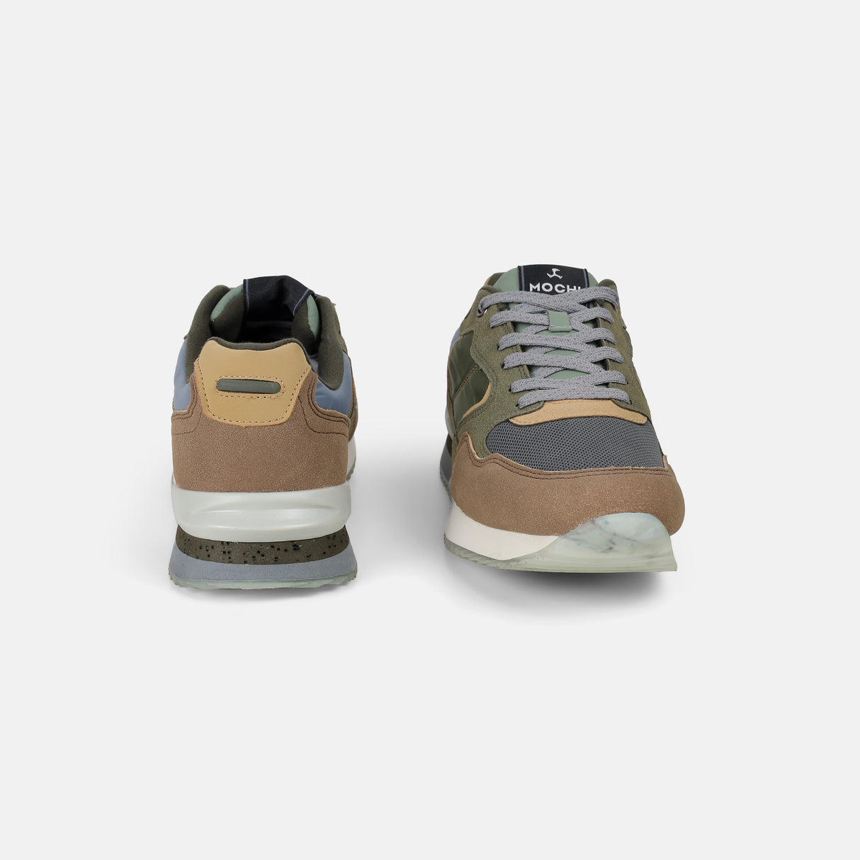Mochi Men Green Sports Walking Shoes