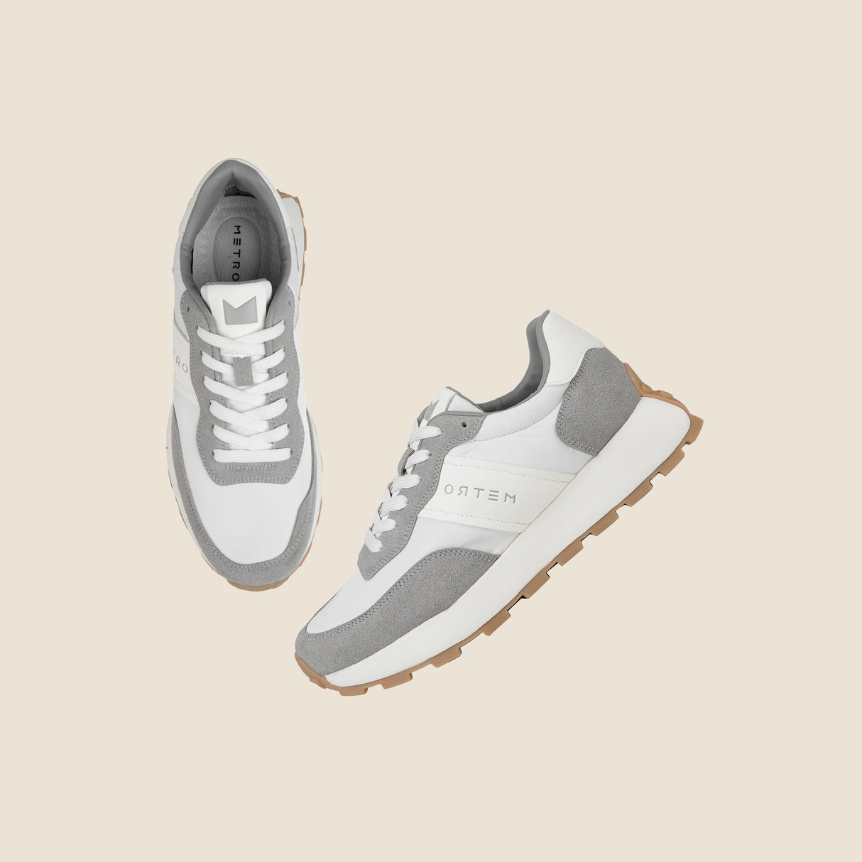 Metro Men Grey Sports Walking Shoes