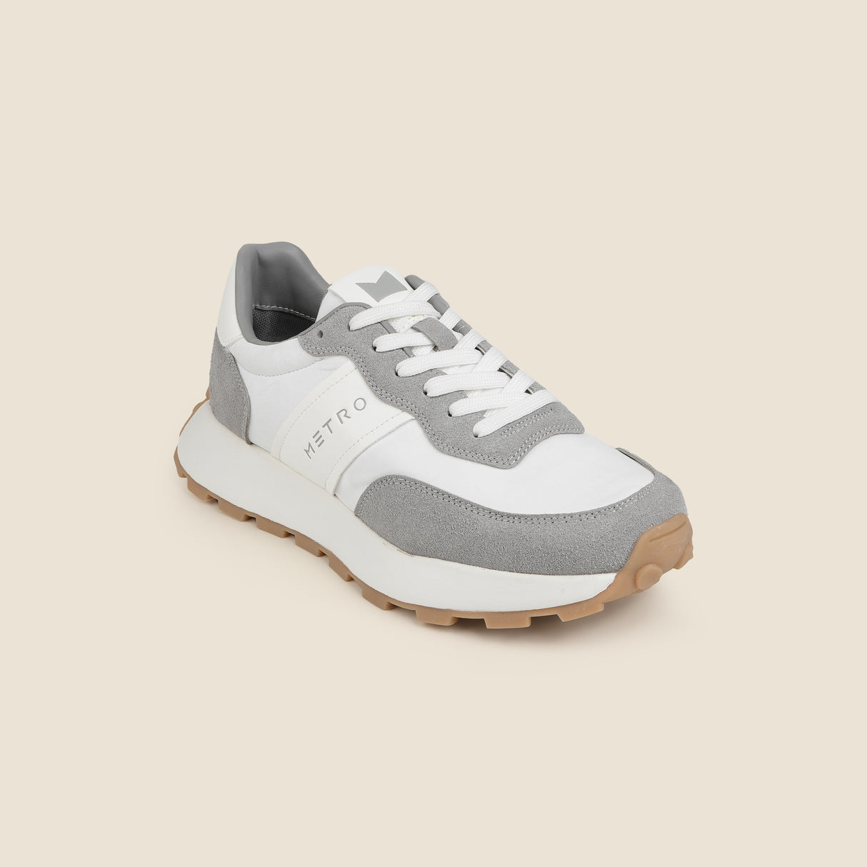 Metro Men Grey Sports Walking Shoes
