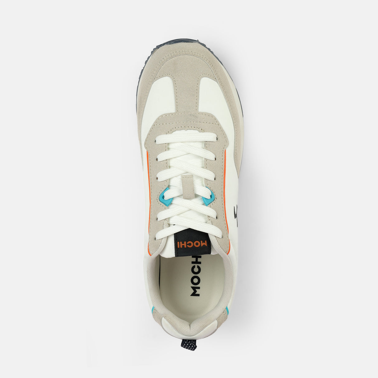 Mochi Men White Sports Walking Shoes