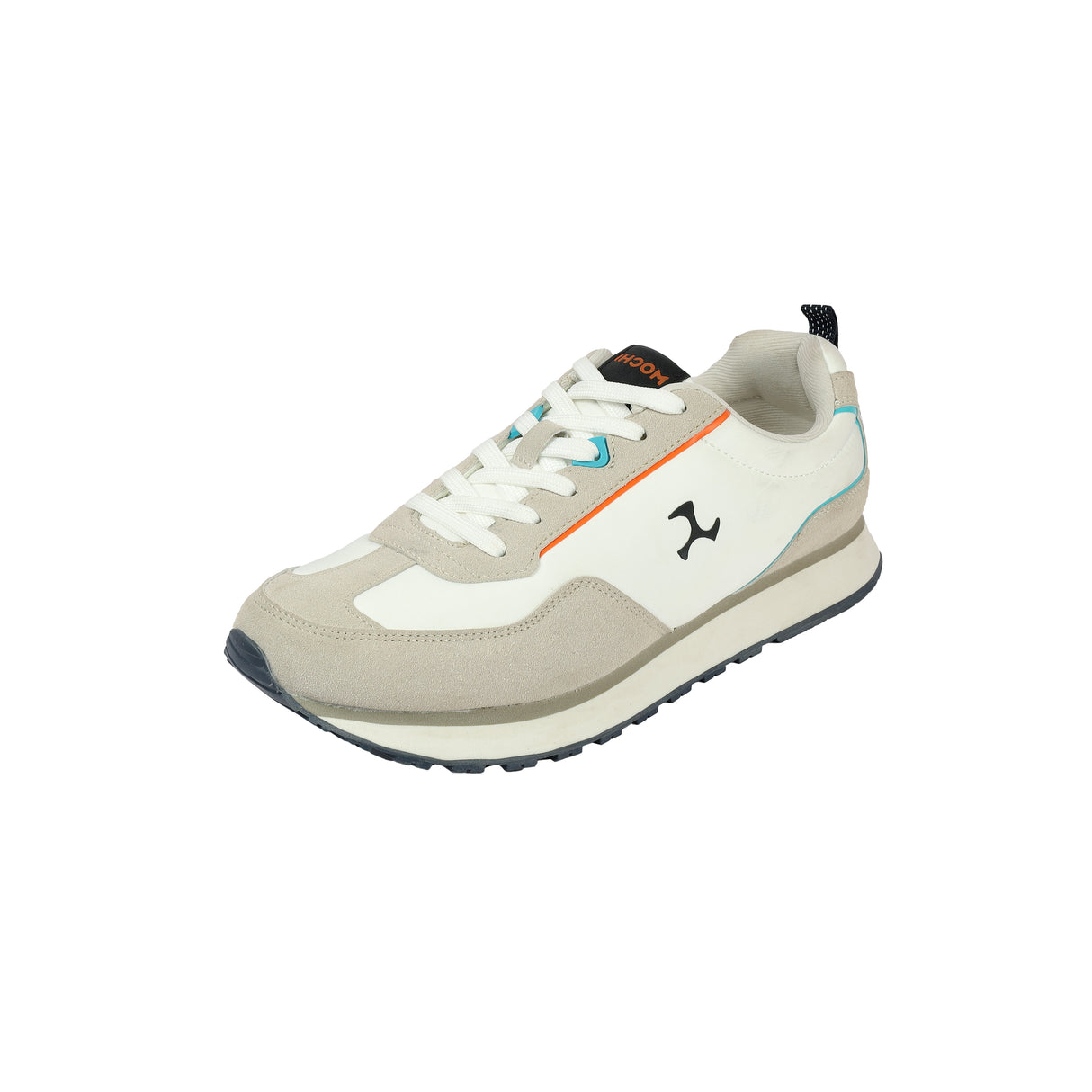 Mochi Men White Sports Walking Shoes