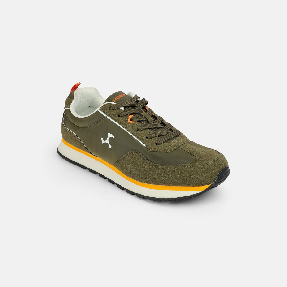 Mochi Men Olive Sports Walking Shoes
