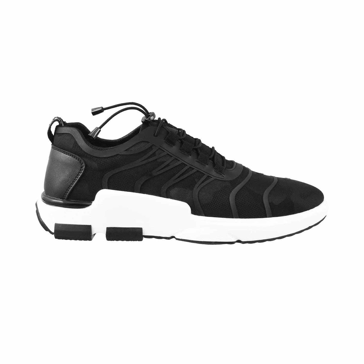 Mochi Men Black Sports Walking Shoes