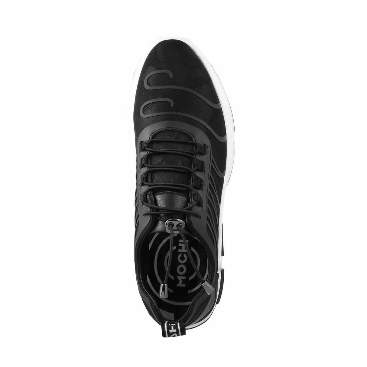 Mochi Men Black Sports Walking Shoes