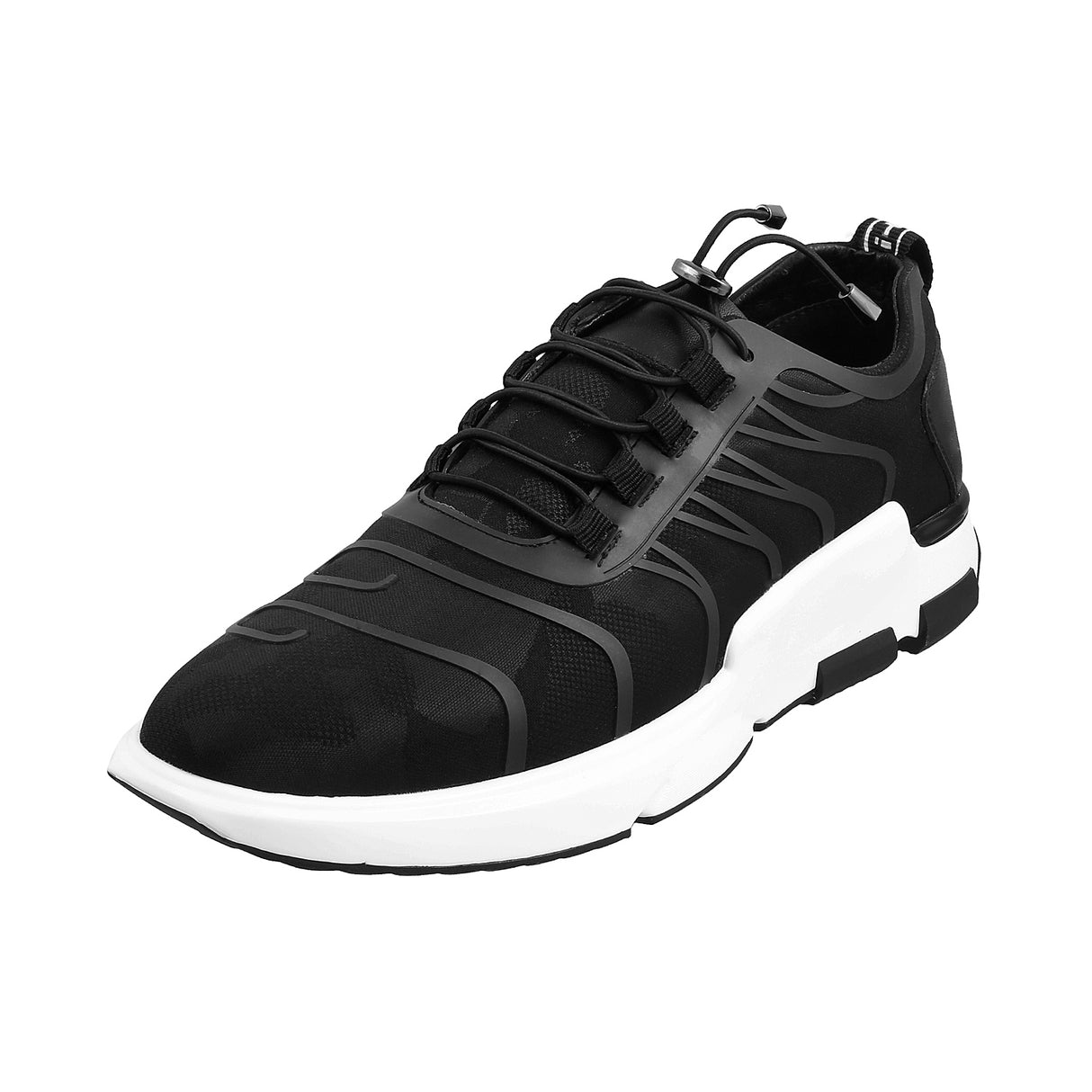 Mochi Men Black Sports Walking Shoes