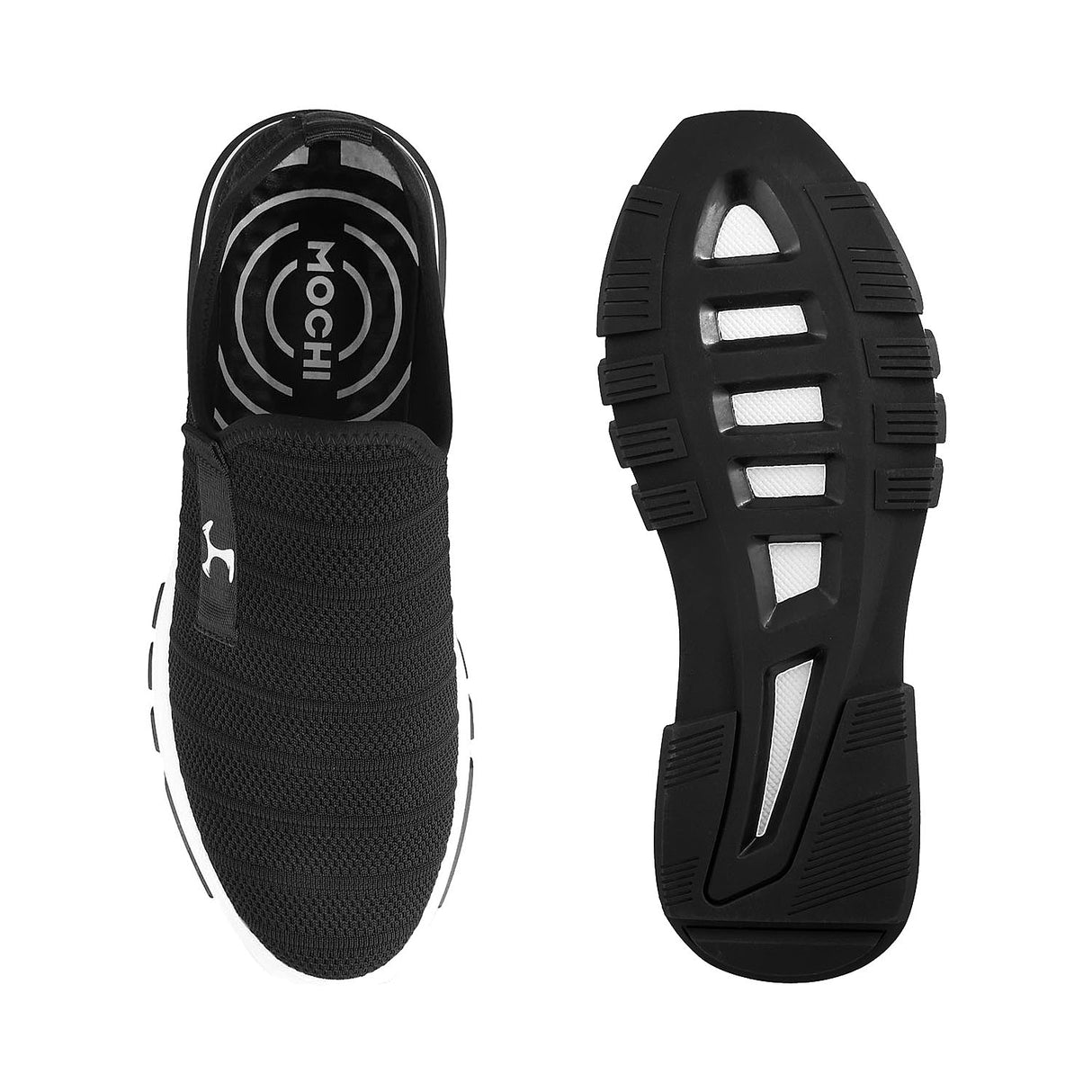Mochi Men Black Casual Walking Shoes