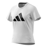 Adidas Women White-Black Run It Tee Apparels