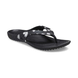 Women Black-Floral Casual Slippers