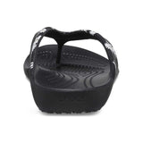 Women Black-Floral Casual Slippers