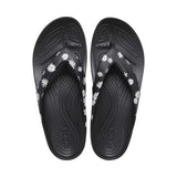 Women Black-Floral Casual Slippers