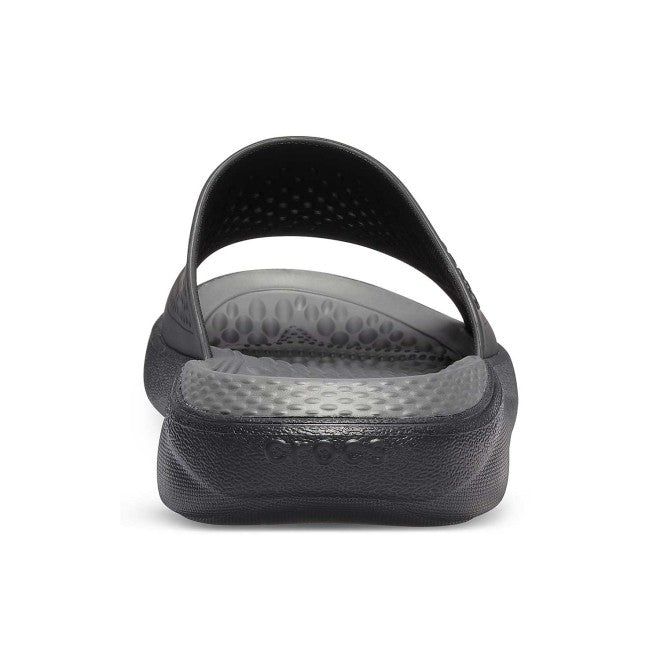 Men Black-Slate Grey Casual Slip Ons