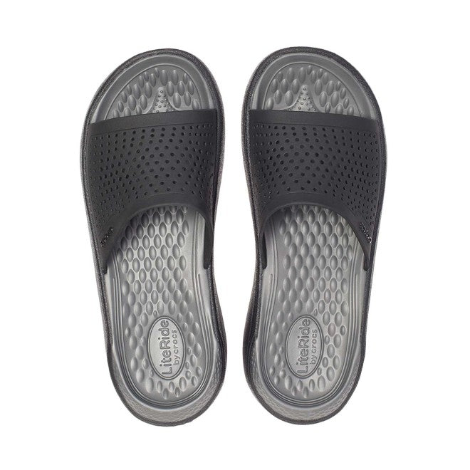 Men Black-Slate Grey Casual Slip Ons