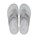 Women Pearl White-Silver Casual Slippers