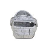 Classic Watercolor Marbled Grey Swirl Unisex Clog