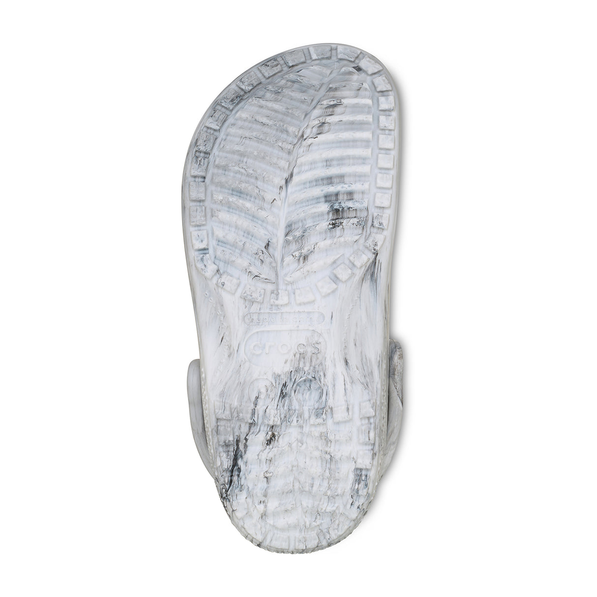 Classic Watercolor Marbled Grey Swirl Unisex Clog