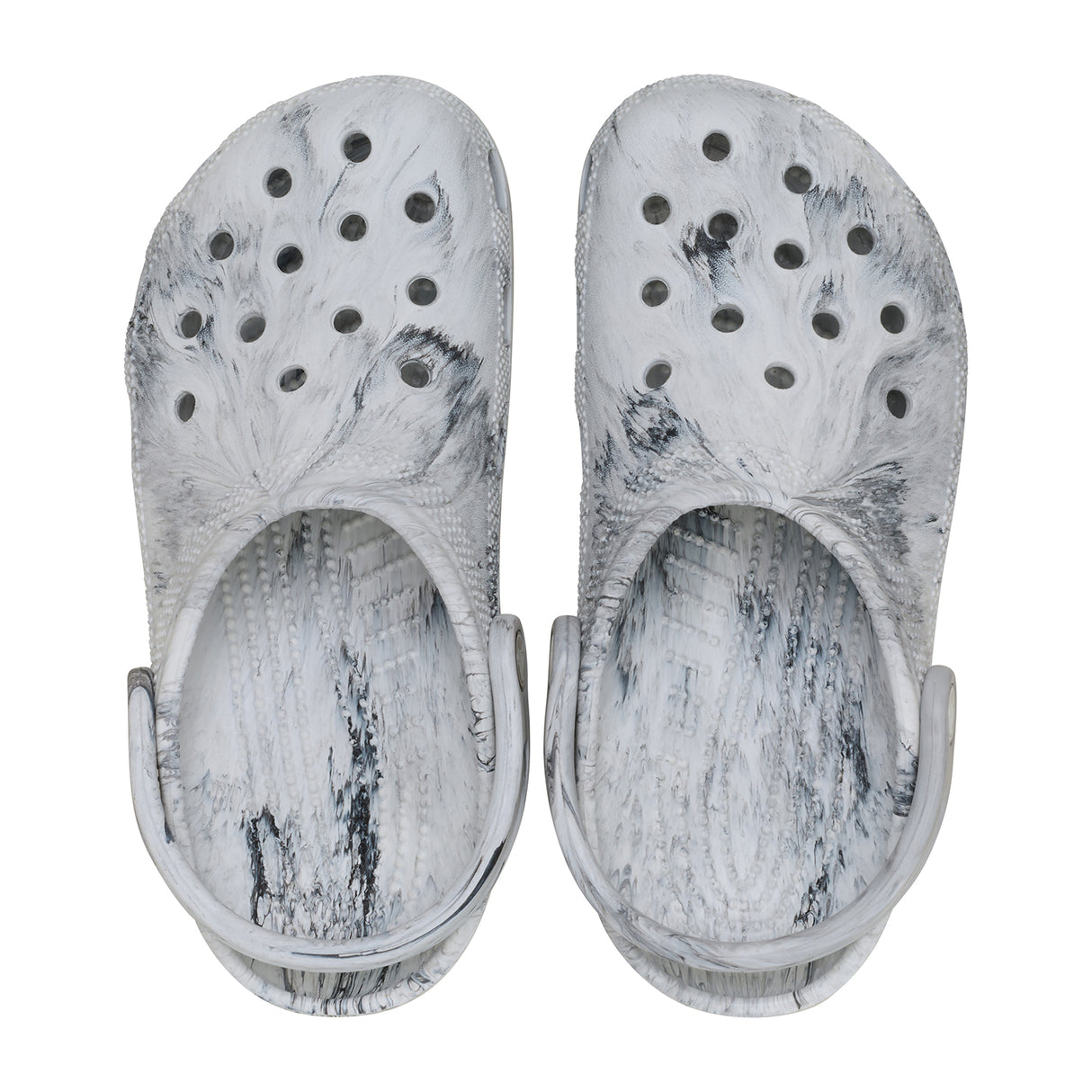 Classic Watercolor Marbled Grey Swirl Unisex Clog