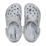 Classic Watercolor Marbled Grey Swirl Unisex Clog