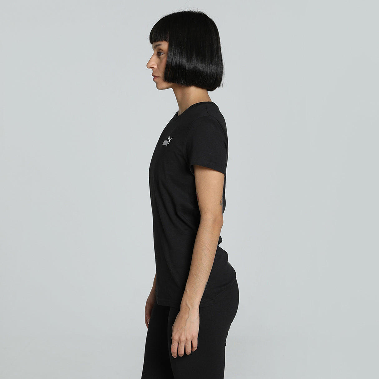 Puma Women Black Ess Small No. 1 Logo Tee Apparels