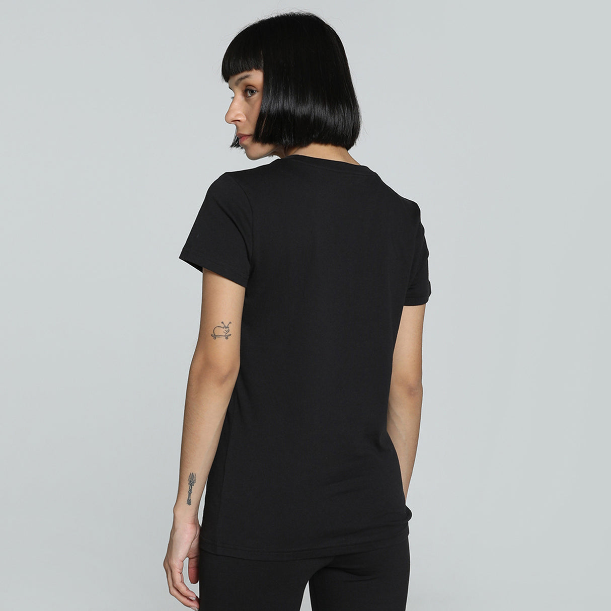 Puma Women Black Ess Small No. 1 Logo Tee Apparels