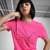 Puma Women Pink W Tad Essential Logo Tee Apparels