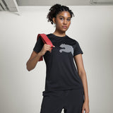 Puma Women Black W Tad Big Logo Tee Apparels