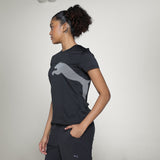 Puma Women Black W Tad Big Logo Tee Apparels