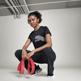 Puma Women Black W Tad Big Logo Tee Apparels