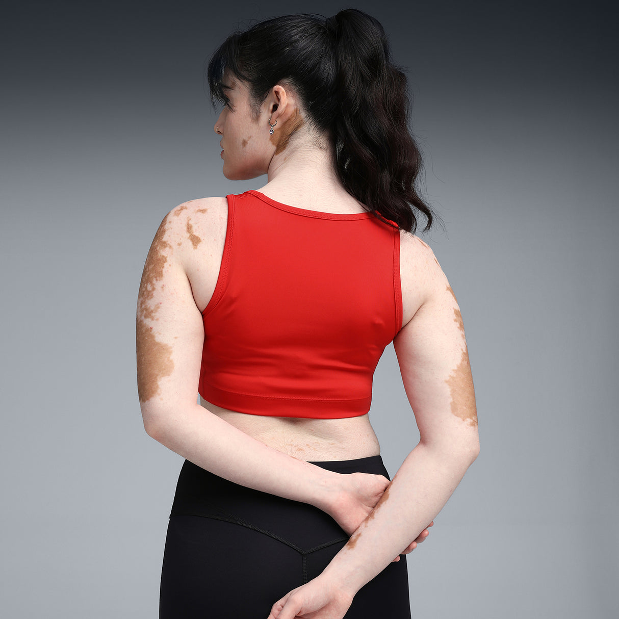 Puma Women Red W Cross The Line Crop Top 3.0 Apparels