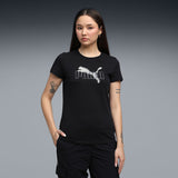 Puma Women Black Ess Logo Lab Tee Apparels