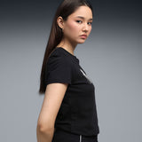 Puma Women Black Ess Logo Lab Tee Apparels