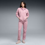Puma Women Pink Ess Tape Relaxed Full-Zip Hoodie Fl Apparels