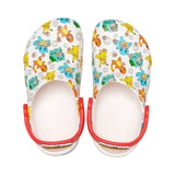 Kids-Girls White-Multi Casual Clogs