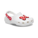 Kids-Girls White-Red Casual Clogs