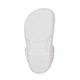 Kids-Girls White-Red Casual Clogs