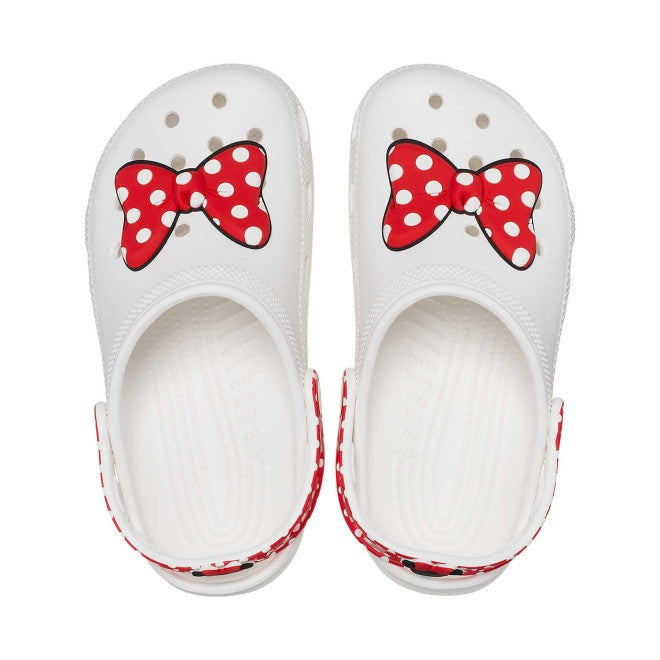 Kids-Girls White-Red Casual Clogs